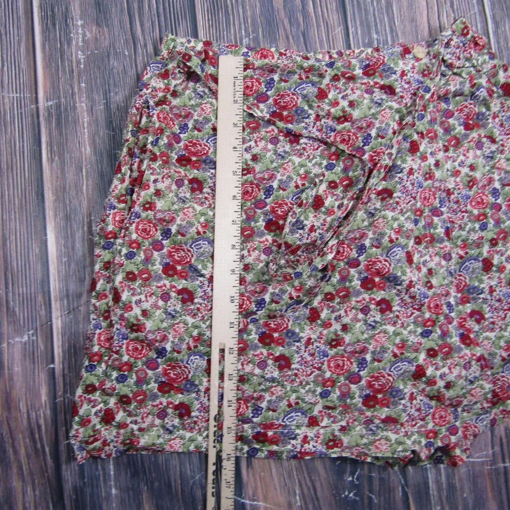 Carole Little Sport Womens Medium Floral Culotte Shorts Vintage USA Cotton